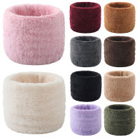 Winter Velvet Snood Thick Scarves Single Circle Plus Fleece Solid Color Scarves Fashion Soft O Ring Neck Collar Warmer Scarf