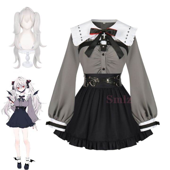 Vtuber Kuzuha Sanya Women Dress Outfits Halloween Carnival Suit Cosplay Costume