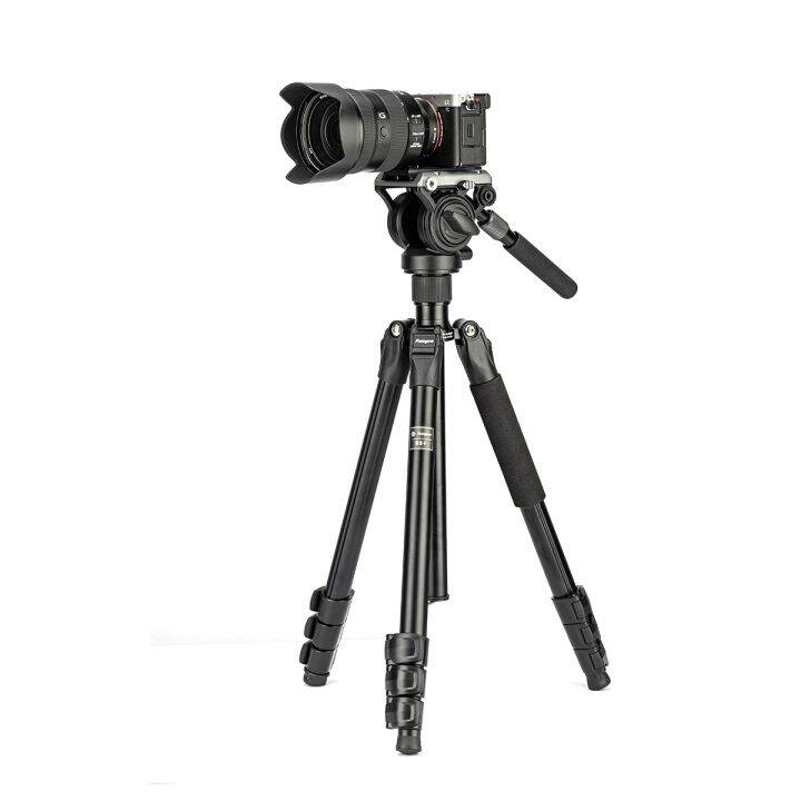 Fotopro S5i 4Section Tripod Mount with Fluid Drag Head (Black) Lazada PH