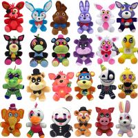 การ์ตูนตุ๊กตายัดนุ่น FNAF น่ารัก18ซม. รูปสัตว์ Freddy Fazbear ตุ๊กตาหมีกำมะหยี่ขนยาวกระต่ายเจ้าเล่ห์ของขวัญในงานเลี้ยงของเด็ก