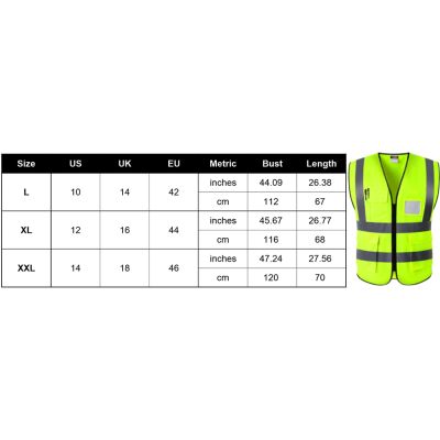 Reflective Waterproof Protection High Visibility Multi Pocket Wear Resistant Worker Night Construction Safety Vest