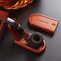 【YF】 Pipe holder Solid wood pipe Portable mahogany one position folding flap unit Smoking Gadgets