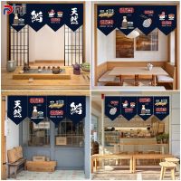 Japanese Style Curtains Triangular Short Flag Curtain Simple Partition Curtains Dapur Supplies