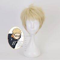 [Thousand-type] Volleyball boy Tsukishima Firefly cosplay wig light gold Cosplay✎☢