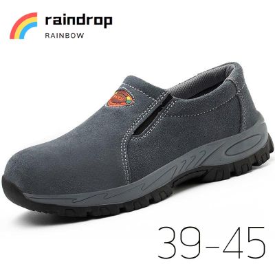 Work shoes รองเท้าเซฟตี้ หัวเหล็ก ป้องกันการกระแทก กันลื่น เหมาะกับใส่ทํางาน slip on shoes สําหรับผู้ชาย ไซซ์ 39-45😎