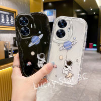 ทรงคลื่นโทรศัพท์ปลอกอ่อนฝาหลังสำหรับ Realme C55 C25 NFC C15 C12 GT Realme 8 5G เคส Phone Case ขายดีInsลายการ์ตูนนักบินอวกาศเลนส์เคสโทรศัพท์