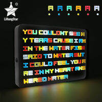 LED Pixel Letter Light Creative DIY Luminous Nail Mother 6 Colors USB Battery Wedding Christmas Day Party Message Board