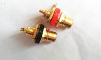 20pcs/lot Gold Plated RCA Terminal Jack Plug Female Socket Chassis Panel Connector for Amplifier Speaker