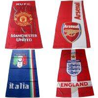 ผ้าขนหนูอาบน้ํา ผ้าฝ้ายแท้ แบบหนา ขนาดใหญ่ ลาย Manchester United Arsenal AC Milan Inter Italy C Luo 1.4 เมตร ncd