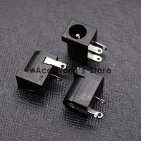 10Pcs DC-005 Black DC Power Jack Socket Connector DC005 5.5*2.1mm 2.1 socket Round the needle  Wires Leads Adapters