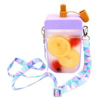 Cute Purses Water Bottles with Straws, Popsicle Straw Cups, Leakproof Ice Cream Popsicle Cups for Adult Children