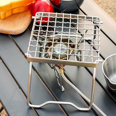 Multifunctional Folding Campfire Grill Portable Stainless Stand Wood Stove Steel Outdoor Gas Stove Grill Camping Grate Stan S1W7