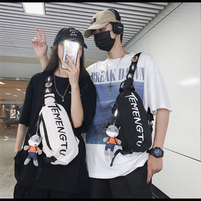 💥MUSTYS💥 ส่งเร็ว 🚚🚚🚚 กระเป๋าผ้าแคนวาส 2 ชั้น สไตล์เกาหลี แฟชั่นสำหรับคู่รัก