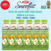 Nước sinh tố xanh SINH TỐ TÁO - KIWI - XOÀI OKF Hàn Quốc x 6 chai 500ml