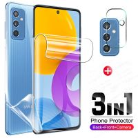 (Hulux electron) 3-In-1 Hydrogel ฟิล์มสำหรับ Samsung M52 5G ป้องกันหน้าจอเลนส์ด้านหลังฟิล์มสำหรับ Galaxy M62 M32 M22 M12 M23 M33 M53ภาพยนตร์ไม่ใช่แก้ว