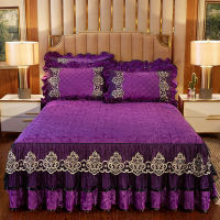 European Bed Sheet Set Royal Style Queen Sheets Velvet Thicken Lace Bed Skirt One Pc for Home Bedspread Cotton Bed Sheet