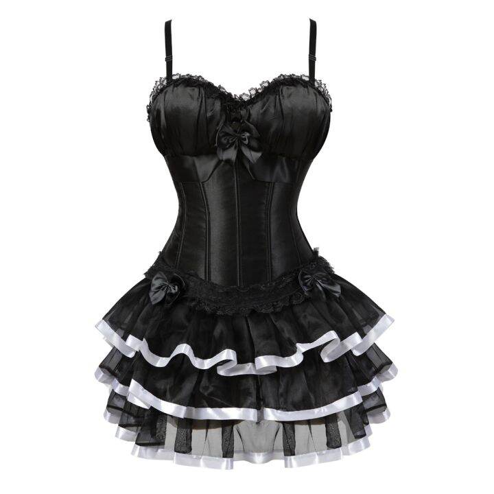 hot-dt-corset-dresses-burlesque-corsets-bustiers-with-tutu-skirt-up-for-clubwear-s-2xl