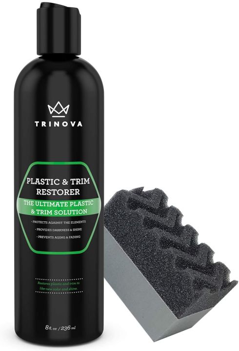 TriNova Plastic  Trim Restorer Shines  Darkens Worn Out Plastic, Vinyl   Rubber Surfaces Protects Cars  Motorcycles from Rain, Salt  Dirt  Prevent Fading OZ Lazada PH