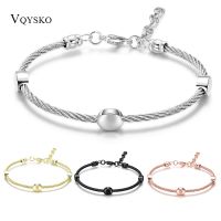 Length Adjustable Chain Bracelets Jewelry With Extention Fashion Summer Stainless Steel Women Accessories Bracelet Bangles