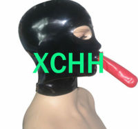 Pure 100 Natural Latex Woman mask hood with Muzzle Mouth Condom cosplay costumes anime cosplay