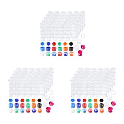 300 Strips 1800 Pots Empty Paint Strips Paint Cup Clear Plastic Storage Containers Painting Craft Supplies(3 Ml/ 0.1 Oz)