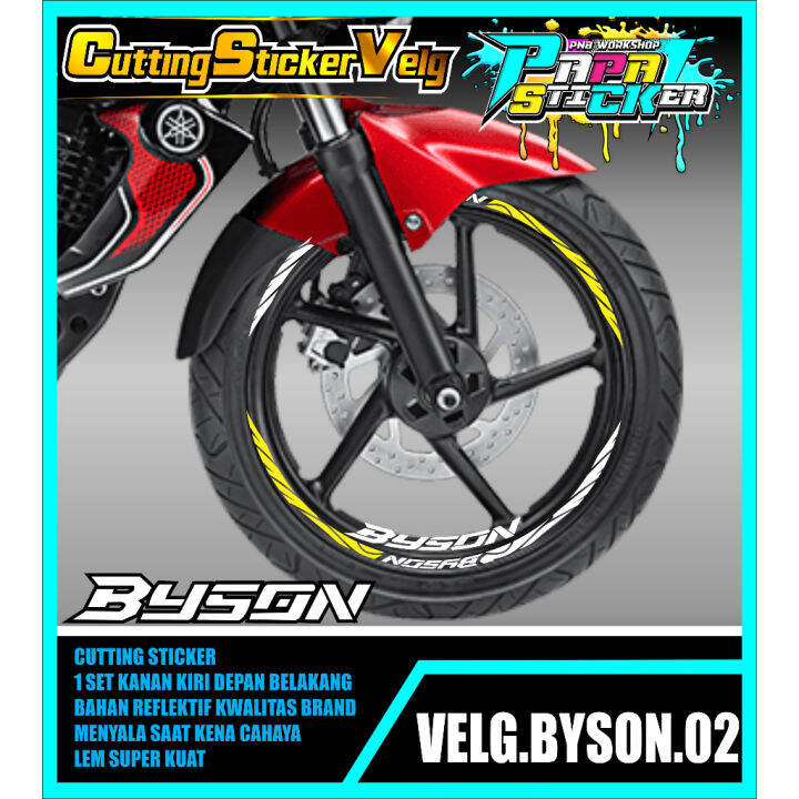 Stiker Velg Byson Cutting Sticker Velg Cutting Variasi Yamaha Byson Lis