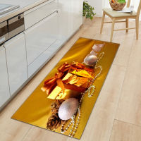 Merry Christmas Carpet Entrance Doormat Decoration Kitchen Floor Home Balcony Hallway Bathroom Non-Slip Mat Living Room Long Rug