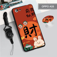 สำหรับ OPPO A33/นีโอ7/A35 2015/F1/F1f/F1w/F1fw/A37/นีโอ9/กระจก5/R1201/A52/A92เคสซิลิโคนนิ่มพร้อมห่วงและเชือก