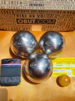 เปตอง โอบุท รัวซี สแตนเลส Obut Loisir inox SUN Chevron, set of 3 balls 73-650