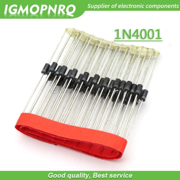 100pcs 1N4001 IN4001 Rectifier Diode 1A 50V DO 41 New Original