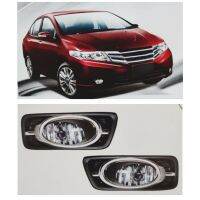 ?พร้อมส่งทันที? ไฟ​ตัด​หมอก​ สปอร์ตไลท์​ HONDA​ CITY​ ซิตี้​ 2012​ 2013​ ฝาดำ​ ขอบชุบ    KM4.5541❗❗ส่งฟรีไม่มีขั้นต่ำ❗❗