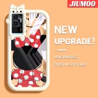 เคส JIUMOO สำหรับ VIVO V23E 4G V23E 5G เคส Y75การ์ตูนมินนี่สีสันสดใสกล้องมอนสเตอร์ตัวน้อยนิ่มสำหรับเลนส์เคสโทรศัพท์แบบใสกันกระแทกปลอกซิลิโคนเคสป้องกันความคิดสร้างสรรค์โปร่งใส