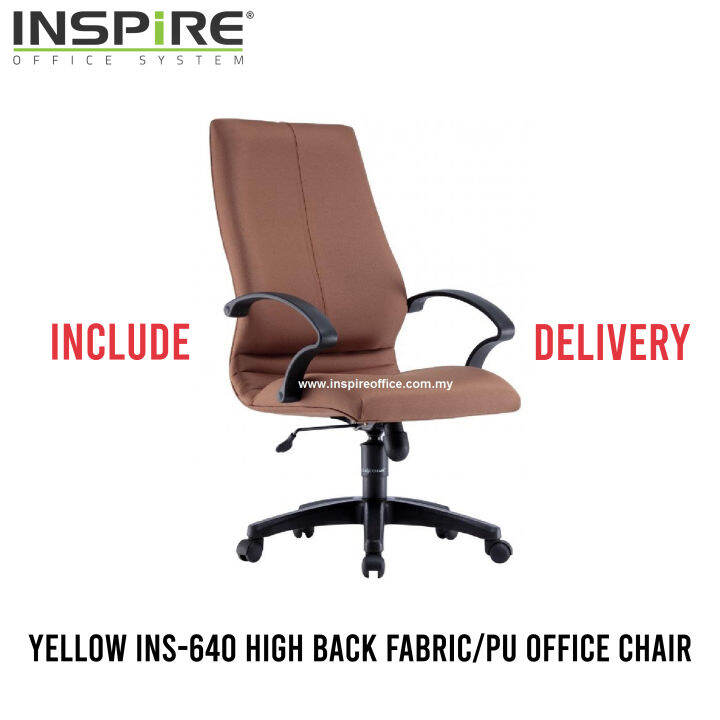 YELLOW INS640 High Back Fabric/PU Office Chair Lazada