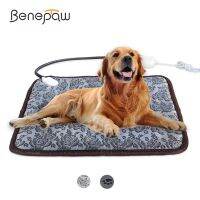 Benepaw แผ่นทำความร้อนปรับได้สำหรับสุนัขแมวลูกสุนัขป้องกันการจ่ายไฟเตียงเบาะให้ความอบอุ่นไฟฟ้ากันน้ำกันการกัดทำจากลวดร้านค้า