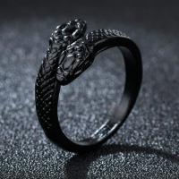 Gothic Double Head Snake Ring Opening Animal Rings Reptile Men Women Fashion Punk Boy Girl Birthday Jewelry