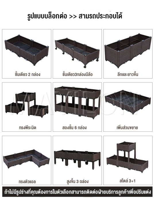 กล่องปลูกพืชผักที่ระเบียงครอบครัว-กระถางปลูกผักสวนครัวขนาดเล็ก-กระถางต้นไม้หวายเที่ยม-pp-เรซินเป็นมิตรต่อสิ่งแวดล้อม