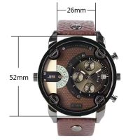 DZ7258 atmospheric dial fashion oversized high-end belt watch multi-dimensional European and American style scale quartz military watch