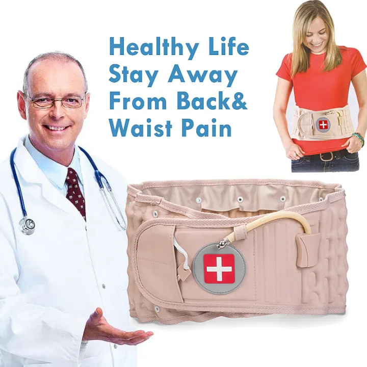【COD】Adjustable Traction Brace Back Belt Waist Spinal Brace Stretch Back Pain