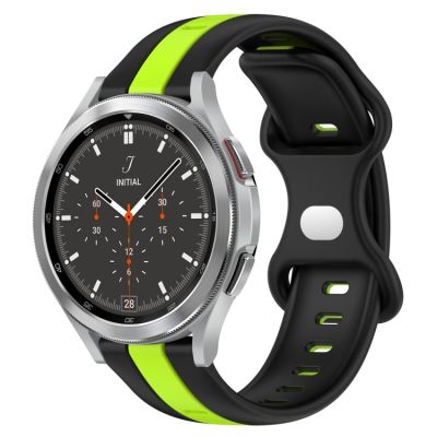 สำหรับ Samsung Galaxy Watch 4คลาสสิก46มม. 20มม. ตัวล็อกแบบผีเสื้อสองนาฬิกาซิลิโคนสี