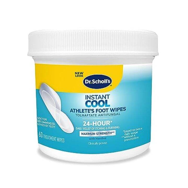 [PREORDER] Dr. Scholl's INSTANT COOL ATHLETE'S FOOT TREATMENT WIPES