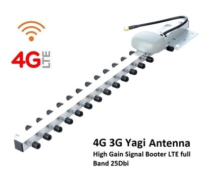 เสาอากาศ 4G 3G Yagi Antenna 25Dbi High Gain Outdoor Directional Booster Router