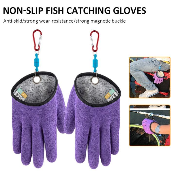rongjingmall-ถุงมือกันติดถุงมือรับลูกบอลปลา-penangkap-ikan-ชุดอุปกรณ์ตกปลาอุปกรณ์ตกปลาถุงมือตกปลาถุงมือกันน้ำ