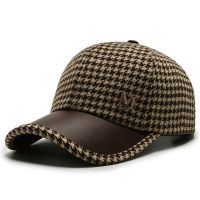 2023 Black Brown Houndstooth Baseball Caps For Men Women Retro British Style Plaid Hat Summer Trucker Cap Gorras Hombre