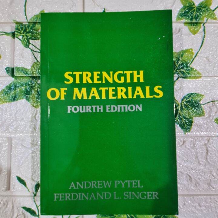 Strength of Materials fourth edition ByPytel/Singer Lazada PH