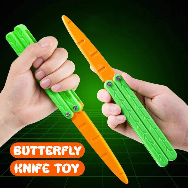 Alphar Toys 3D Gravity Butterfly Radish Knife Toy Creative Folding ...