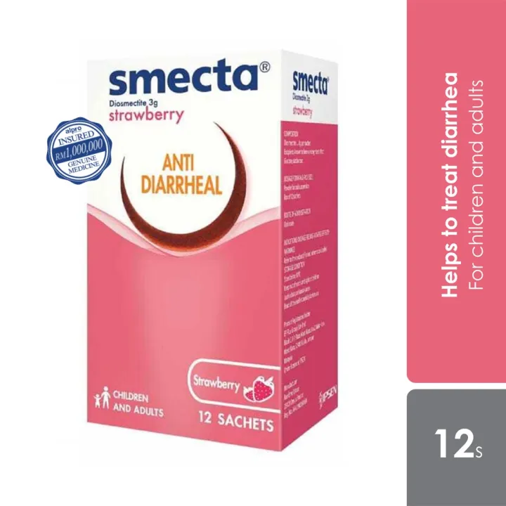 Alpro Pharmacy Smecta Antidiarrheal Powder Diosmectite Strawberry 3g