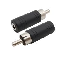 1/5Pcs RCA Male Plug to 3.5mm Female Jack Audio Adapter Converter Connector 3.5 mm to RCA Adapter Black For Microphone