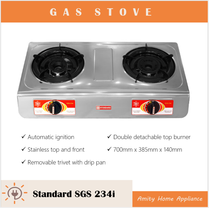 Standard Gas Stove Double Burner SGS 234i Lazada PH