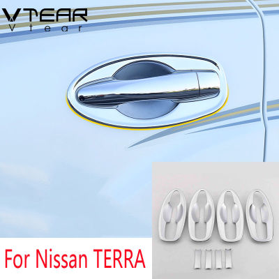 Vtear For Nissan TERRA 2018 2019 2020 door handle cover Chromium door bowl pull chrome protection car-styling accessories decoration auto