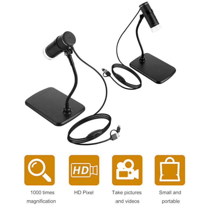 8led-1000x-กล้องจุลทรรศน์ดิจิทัล-hd1080p-3in1ชนิด-c-usb-แว่นขยายอิเล็กทรอนิกส์แบบพกพาแท่นวางหลอดงูสำหรับแอนดรอยด์พีซี